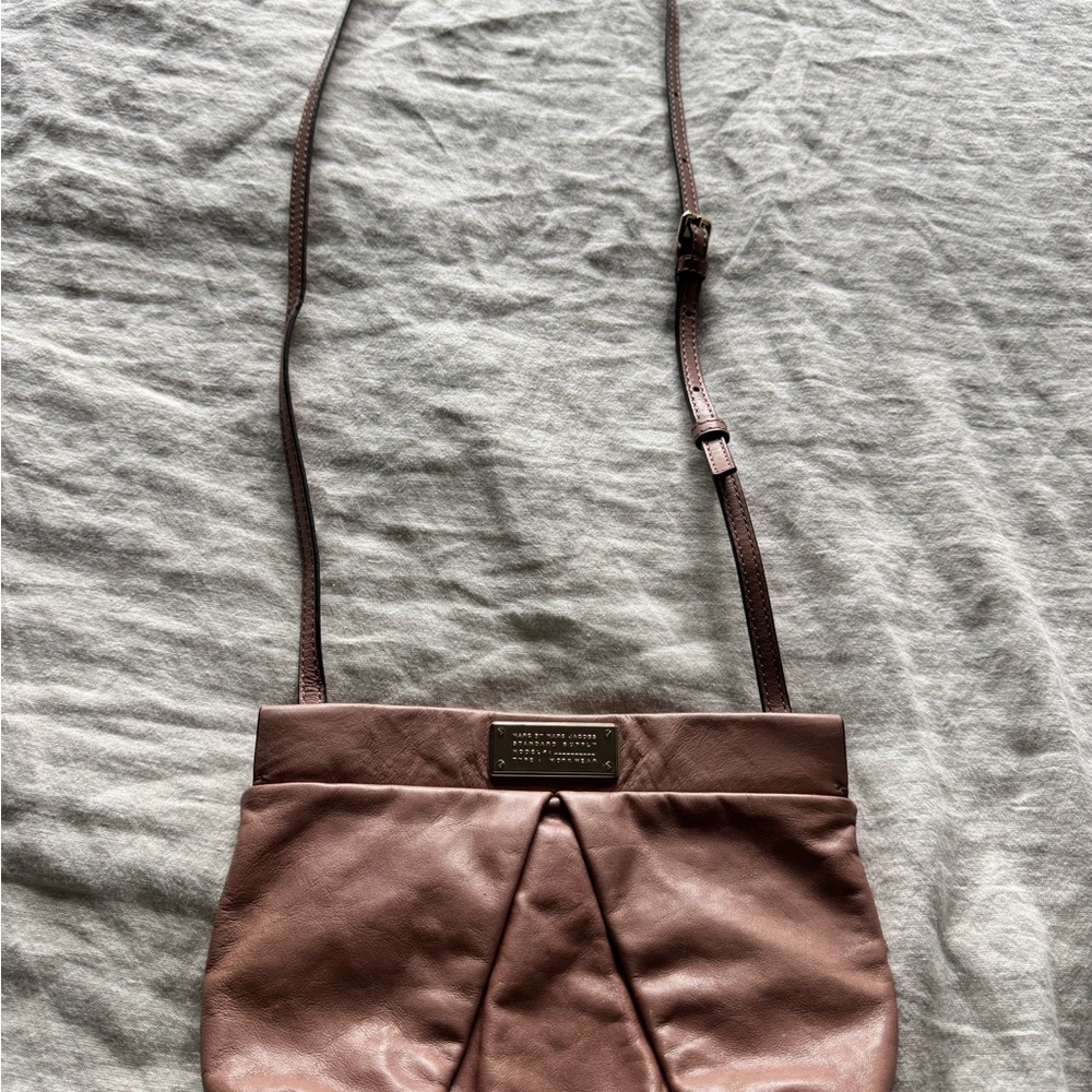 Marc by Marc Jacobs Mauve Brown Leather Crossbody Bag